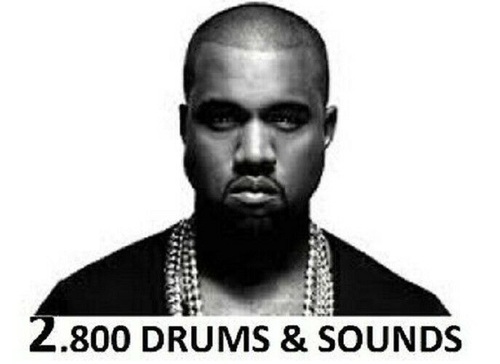 Product picture Kanye West Drum kit 2800 SAMPLEs Hip Hop Sounds MPC Logic FL